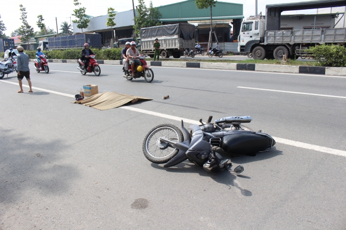 Hiện trường vụ tai nạn.