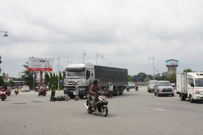 Hiện trường vụ tai nạn.