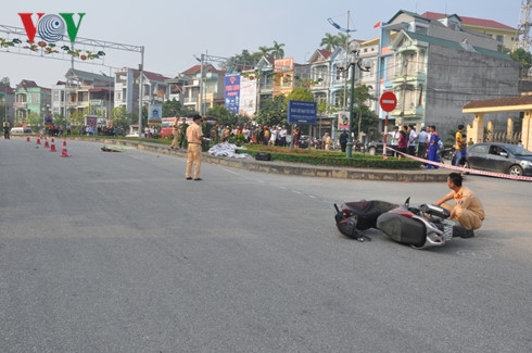 Hiện trường vụ tai nạn.