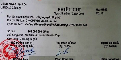 Thanh Hóa: Kỷ luật Chủ tịch xã lập hồ sơ khống rút tiền ngân sách