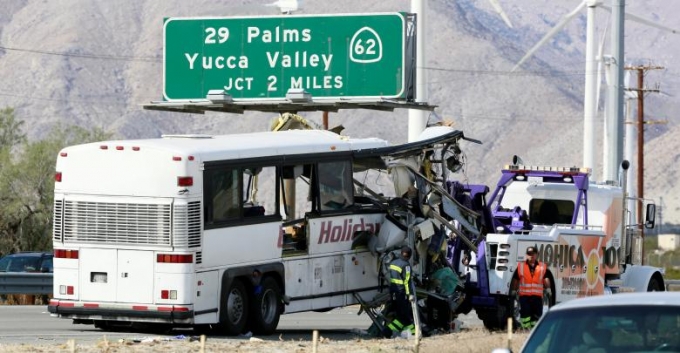 Vụ tai nạn xảy ra tr&ecirc;n cao tốc&nbsp;c&aacute;ch Los Angeles khoảng 160 km. (Ảnh: Reuters)