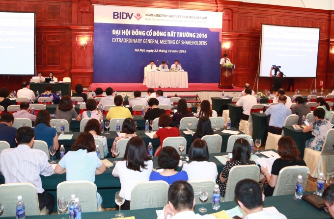 Đại hội đồng cổ đ&ocirc;ng bất thường năm 2016 của BIDV