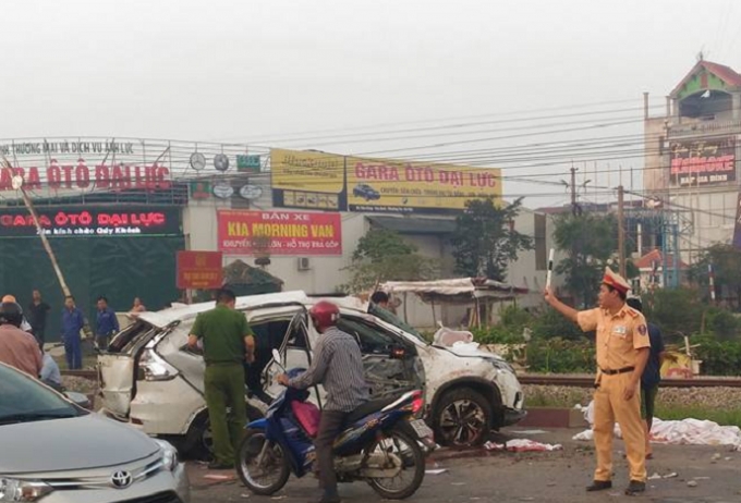 Hiện trường vụ tai nạn.