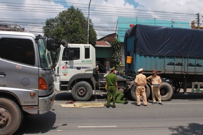 Hiện trường vụ tai nạn.