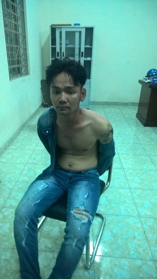 Đối tượng Tuấn tại cơ quan c&ocirc;ng an