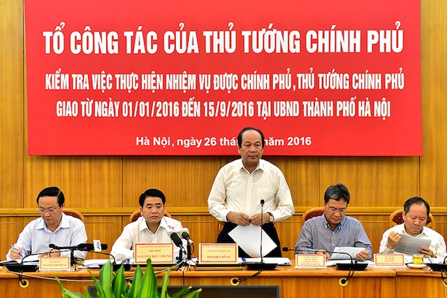 Bộ trưởng, Chủ nhiệm Văn ph&ograve;ng Ch&iacute;nh phủ Mai Tiến Dũng cho biết th&agrave;nh phố H&agrave; Nội chưa ho&agrave;n th&agrave;nh chỉ đạo của Thủ tướng trong vụ việc 146 Qu&aacute;n Th&aacute;nh.