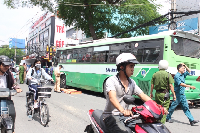 Hiện trường vụ tai nạn.