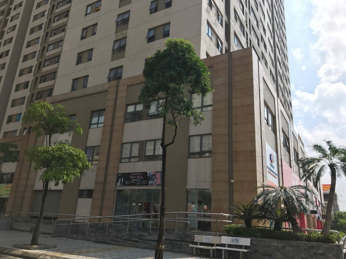 T&ograve;a nh&agrave; chung cư CT2A T&acirc;n T&acirc;y Đ&ocirc;, nơi nữ sinh Mai Th&ugrave;y Tr. sinh sống.