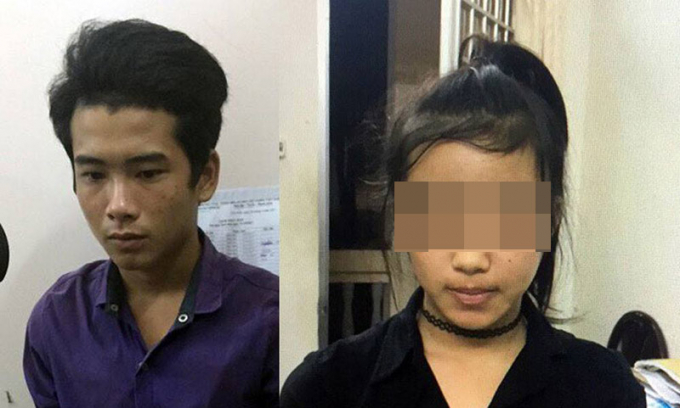 T&agrave;i v&agrave; Nhi tại cơ quan c&ocirc;ng an. (Ảnh: b&aacute;o Vietnamnet)