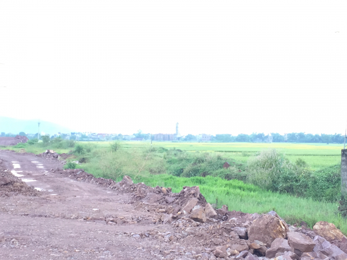 Một trong những khu đất chưa thể GPMB do người d&acirc;n kh&ocirc;ng đồng thuận về gi&aacute; đền b&ugrave;.