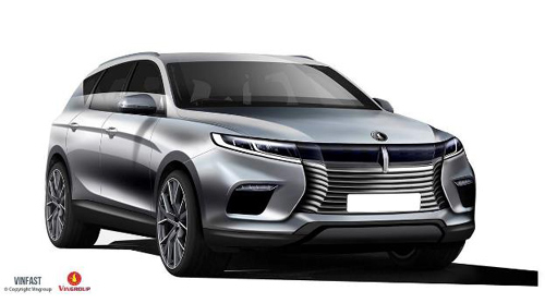 Torino Design tạo h&igrave;nh lưới tản nhiệt từ h&igrave;nh tượng ruộng bậc thang Việt Nam tr&ecirc;n mẫu xe Vinfast.