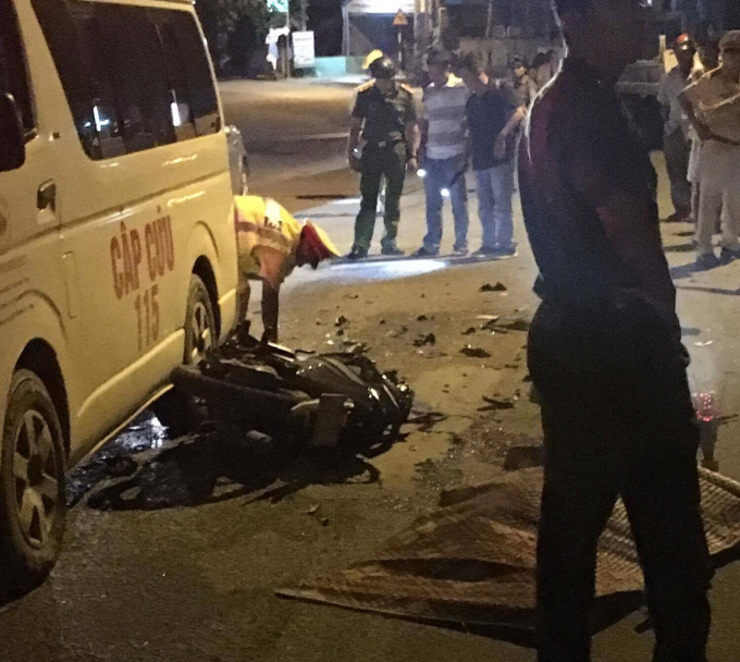 Hiện trường vụ tai nạn. (Ảnh: Đăng Hậu)