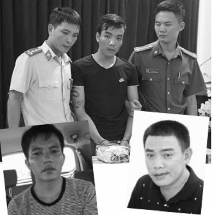 Ba đối tượng trong đường d&acirc;y tại CQĐT (Ảnh: CQĐT cung cấp).