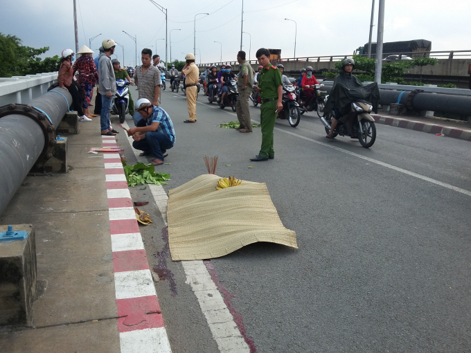 Hiện trường vụ tai nạn.