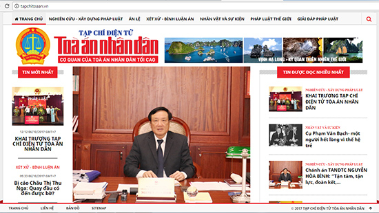 Tạp ch&iacute; T&ograve;a &aacute;n nh&acirc;n d&acirc;n điện tử với t&ecirc;n miền tapchitoaan.vn được thiết kế với giao diện th&acirc;n thiện