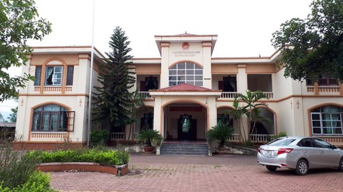 UBND x&atilde; Thạch Điền, nơi &ocirc;ng Hệ c&ocirc;ng t&aacute;c.