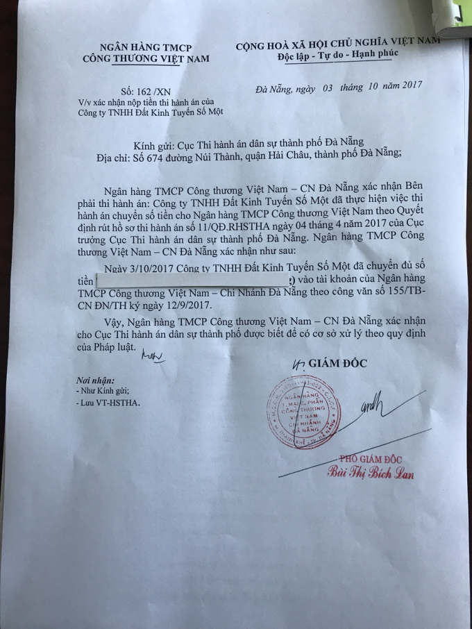 Chủ đầu tư mới đ&atilde; trả xong khoản nợ với c&aacute;c b&ecirc;n li&ecirc;n quan dự &aacute;n Sơn Tr&agrave; Ocean View.