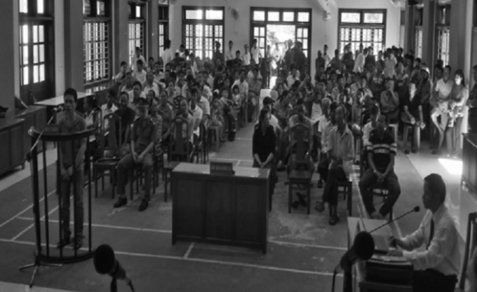 Bị c&aacute;o Thọ trong phi&ecirc;n t&ograve;a x&eacute;t xử.