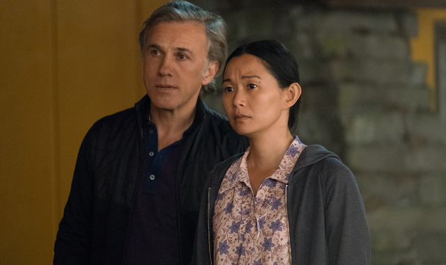 Hồng Ch&acirc;u trong phim &ldquo;Downsizing&rdquo;, diễn xuất b&ecirc;n Christoph Waltz.