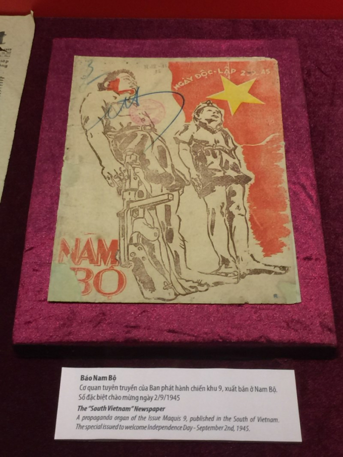 B&aacute;o Nam Bộ ph&aacute;t h&agrave;nh năm 1945.