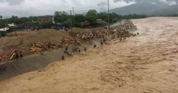 Yên Bái: Người dân lao mình ra dòng lũ vớt trâu bò