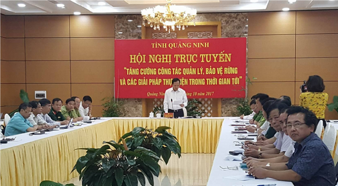 Đầu cầu Quảng Ninh, đồng ch&iacute; Đặng Huy Hậu chủ tr&igrave; Hội nghị với sự tham gia của c&aacute;c l&atilde;nh đạo sở ban ng&agrave;nh.