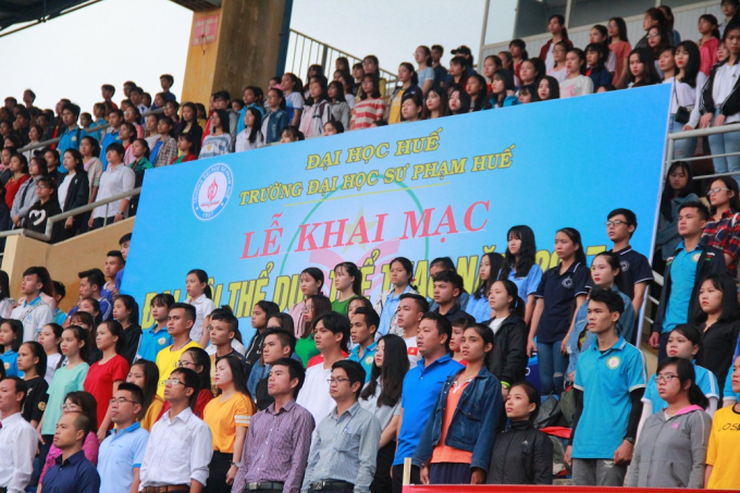Khai mạc Đại hội thể dục thể thao Đại học Sư phạm Huế 2017.