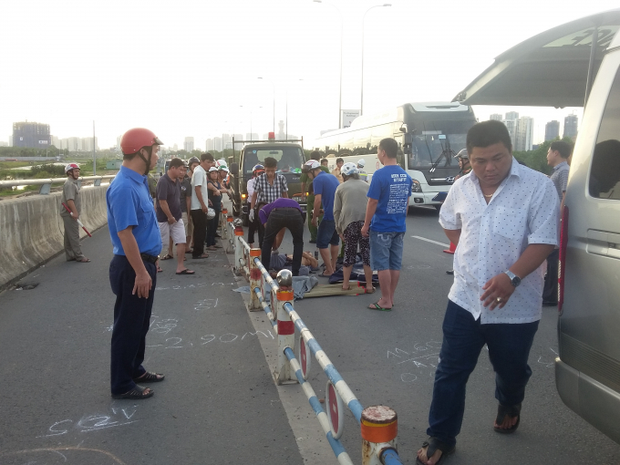 Hiện trường vụ tai nạn.