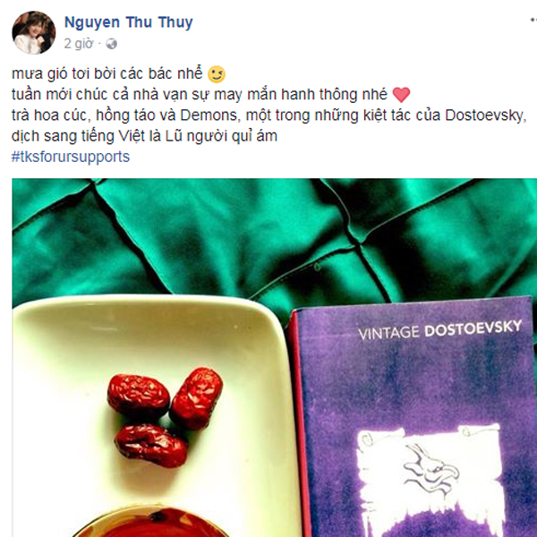 Hoa hậu Thu Thủy n&oacute;i lời cảm ơn những người động vi&ecirc;n c&ocirc;.