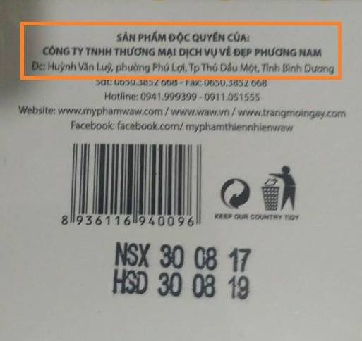 Địa chỉ sản xuất ghi tr&ecirc;n sản phẩm mơ hồ.