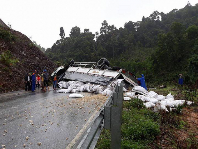 Hiện trường vụ tai nạn.