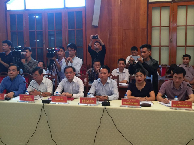 Đại diện l&atilde;nh đạo v&agrave; c&aacute;c cơ quan của tỉnh Y&ecirc;n B&aacute;i c&oacute; mặt tại buổi c&ocirc;ng bố kết luận thanh tra.