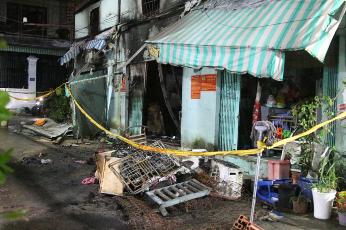Hiện trường vụ ch&aacute;y.