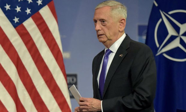 Bộ trưởng Quốc ph&ograve;ng Mỹ James Mattis. (Ảnh: Reuters)