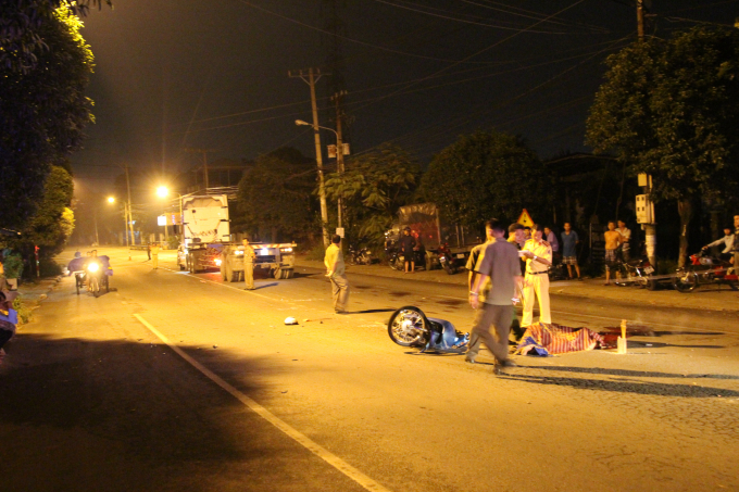 Hiện trường vụ tai nạn.