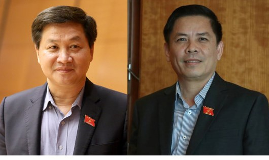 T&acirc;n bộ trưởng Bộ Giao th&ocirc;ng vận tải&nbsp;Nguyễn Văn Thể v&agrave; T&acirc;n Tổng thanh tra Ch&iacute;nh phủ&nbsp;L&ecirc; Minh Kh&aacute;i.