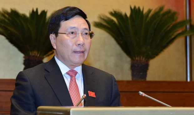 Ph&oacute; Thủ tướng Ch&iacute;nh phủ, Bộ trưởng Bộ Ngoại giao Phạm B&igrave;nh Minh.