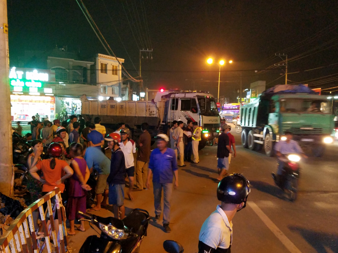 Hiện trường vụ tai nạn.