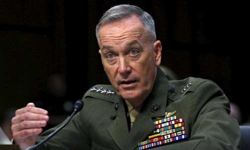 Chủ tịch Hội đồng tham mưu trưởng Li&ecirc;n qu&acirc;n Mỹ Joseph Dunford. Ảnh: Reuters