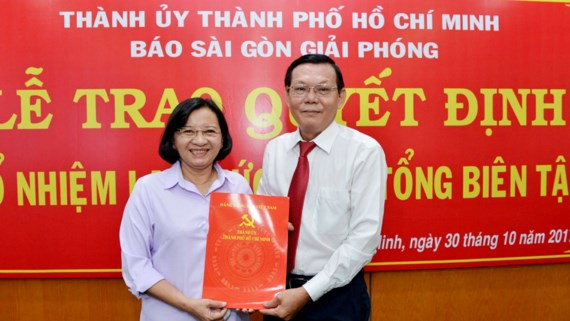 Tổng Bi&ecirc;n tập B&aacute;o Sài Gòn Giải phóng đồng ch&iacute; Nguyễn Tấn Phong.