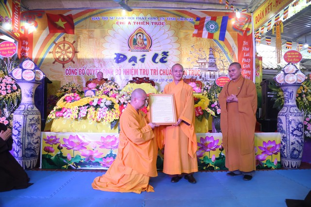 Bổ nhiệm trụ tr&igrave; ch&ugrave;a Thi&ecirc;n Tr&uacute;c tại L&agrave;o Cai