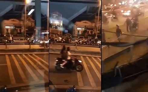 Hai nhóm giang hồ hẹn nhau hỗn chiến trên cầu Nhị Thiên Đường