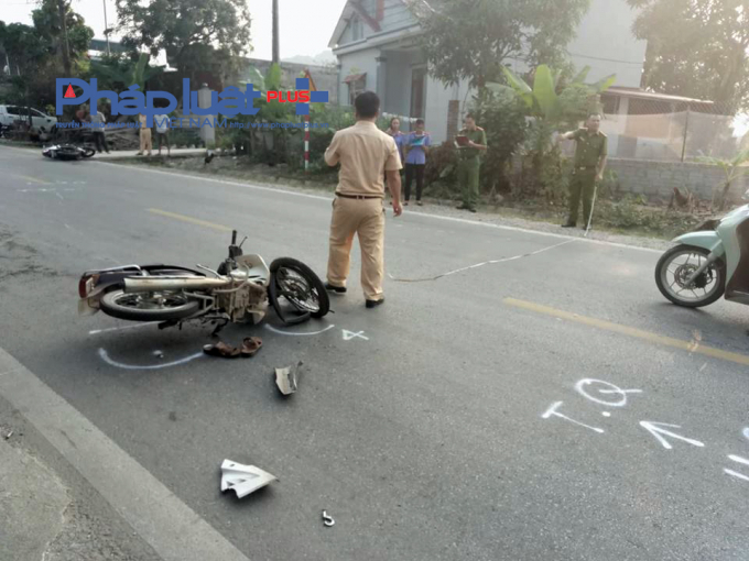 Hiện trường xảy ra vụ tai nạn.