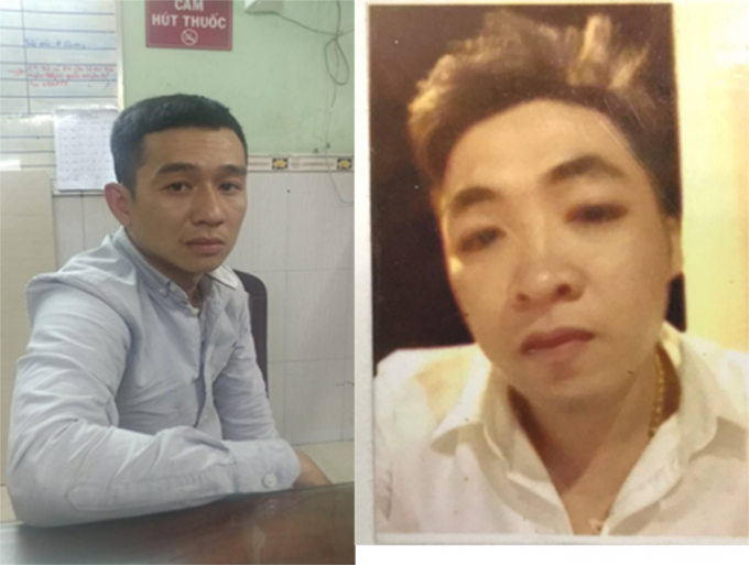 Hai đối tượng H&agrave; Minh Thuận (đ&atilde; bị bắt) v&agrave; Lưu Ho&agrave;ng Phong (đang lẩn trốn).