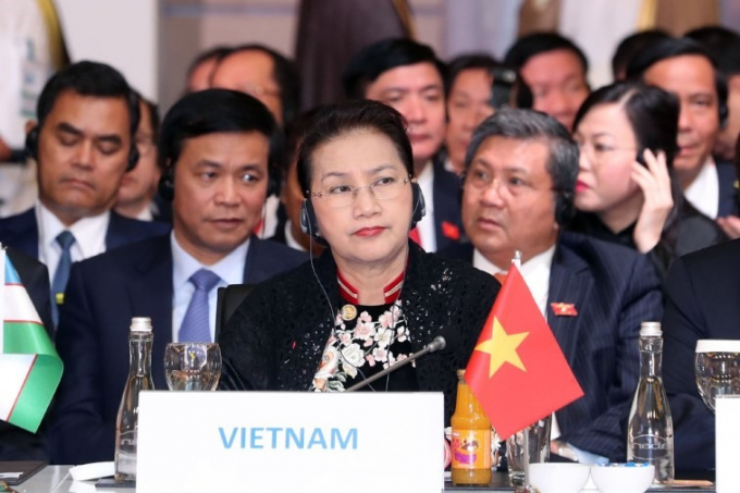 Chủ tịch Quốc hội Nguyễn Thị Kim Ng&acirc;n tại Hội nghị Chủ tịch Quốc hội c&aacute;c nước &Aacute; - &Acirc;u.