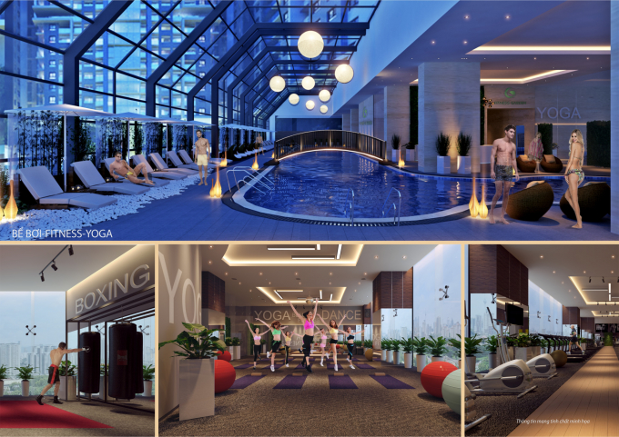 H&agrave;ng trăm t&iacute;ch hợp tại Gold Tower như bể bơi bốn m&ugrave;a trong nh&agrave;, ph&ograve;ng tập Gym, Yoga, spa, rạp chiếu phim CGV..