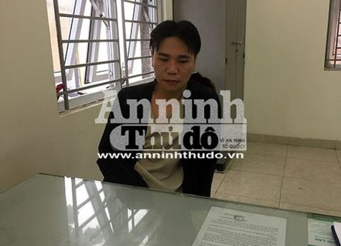 Ch&acirc;u Việt Cường thời điểm mới bị đưa về cơ quan C&ocirc;ng an.