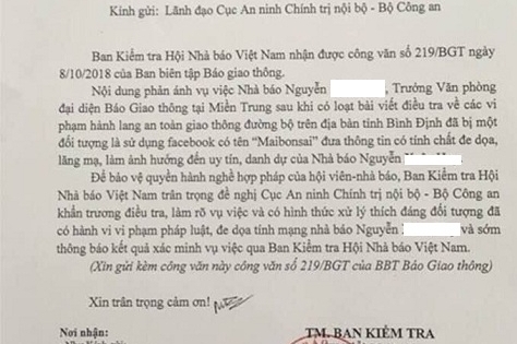 Giám đốc Công an tỉnh Bình Định lên tiếng vụ phóng viên bị đe dọa