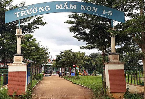 Trường mầm non 1/5, x&atilde; Ia Yok nơi ph&aacute;t hiện ổ dịch. Ảnh: D&acirc;n Sinh