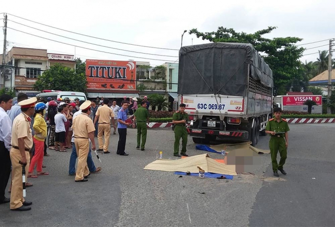 Hiện trường vụ tai nạn.